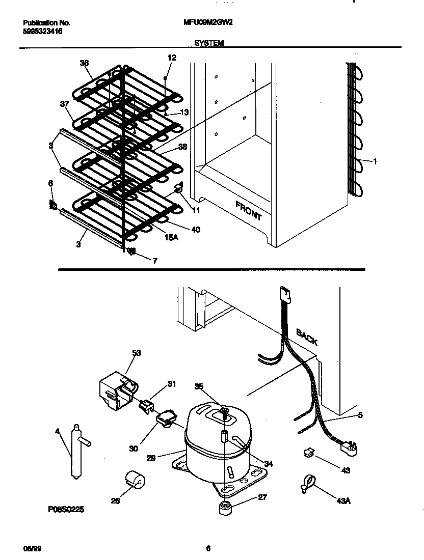 Universal/Multiflex (Frigidaire) MFU09M2GW2 system diagram