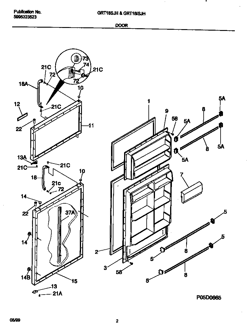Gibson GRT18SJHD0 doors diagram