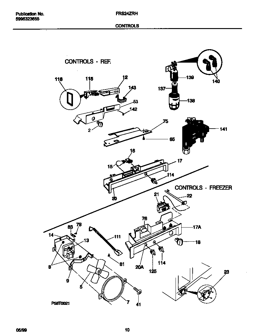 Frigidaire FRS24ZRHD0 controls diagram