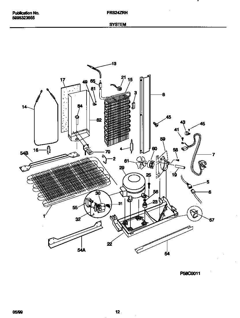 Frigidaire FRS24ZRHD0 system diagram