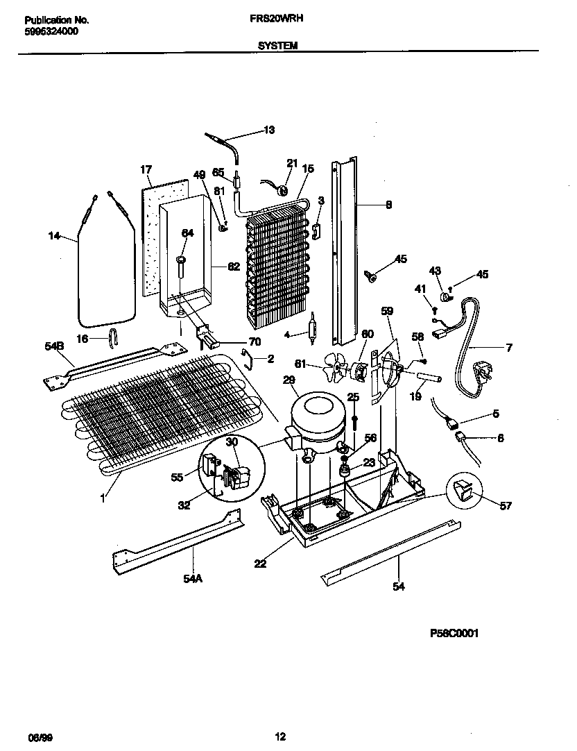 Frigidaire FRS20WRHD1 system diagram