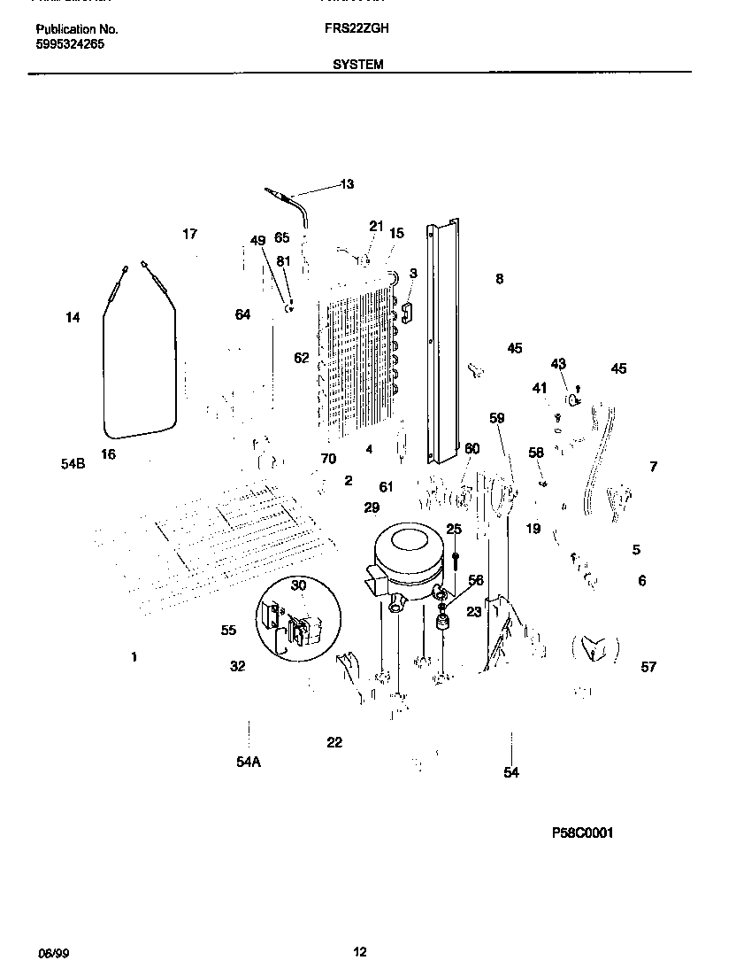 Frigidaire FRS22ZGHB0 system diagram