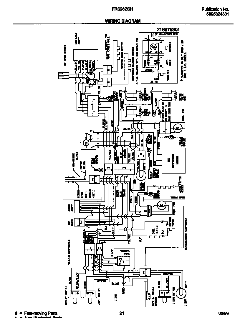 Frigidaire FRS26ZSHW0 wiring diagram diagram