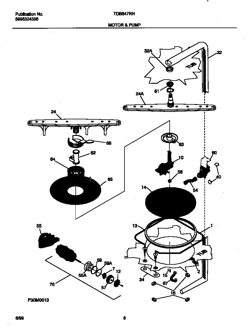 Tappan TDB647RHS0 motor diagram
