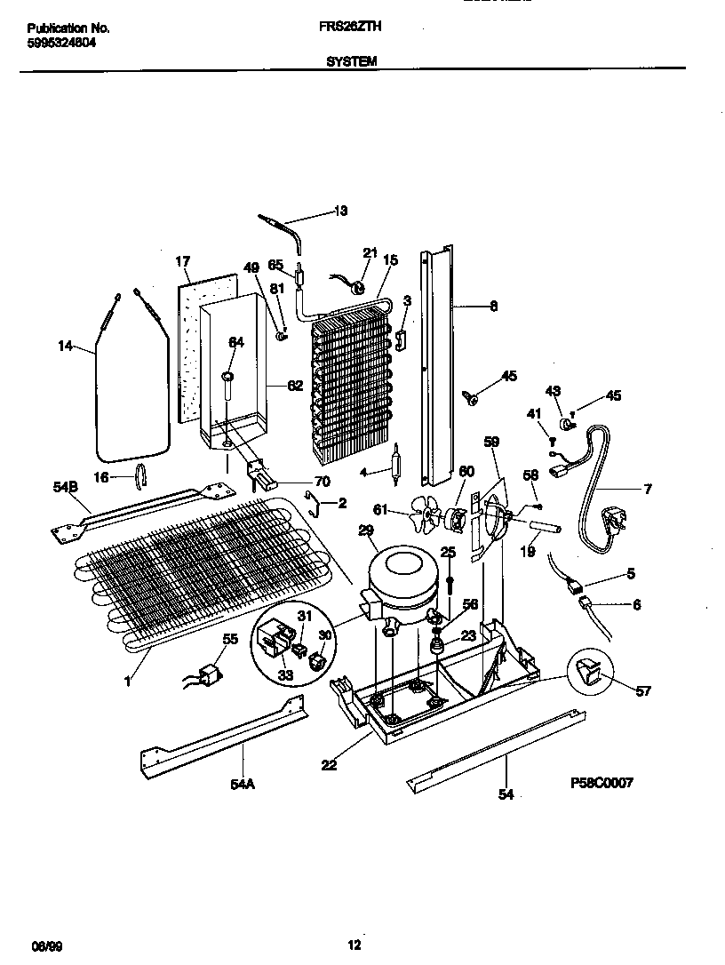 Frigidaire FRS26ZTHB0 system diagram