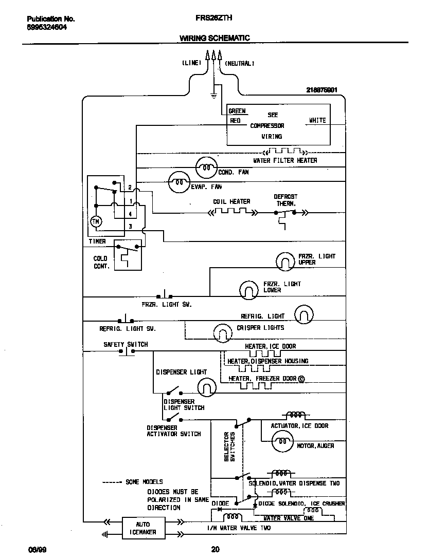 Frigidaire FRS26ZTHB0 wiring diagram diagram