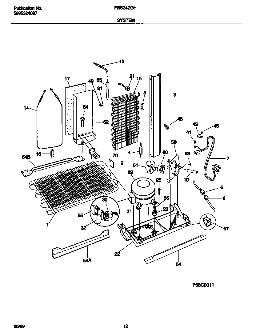 Frigidaire FRS24ZGHD0 system diagram