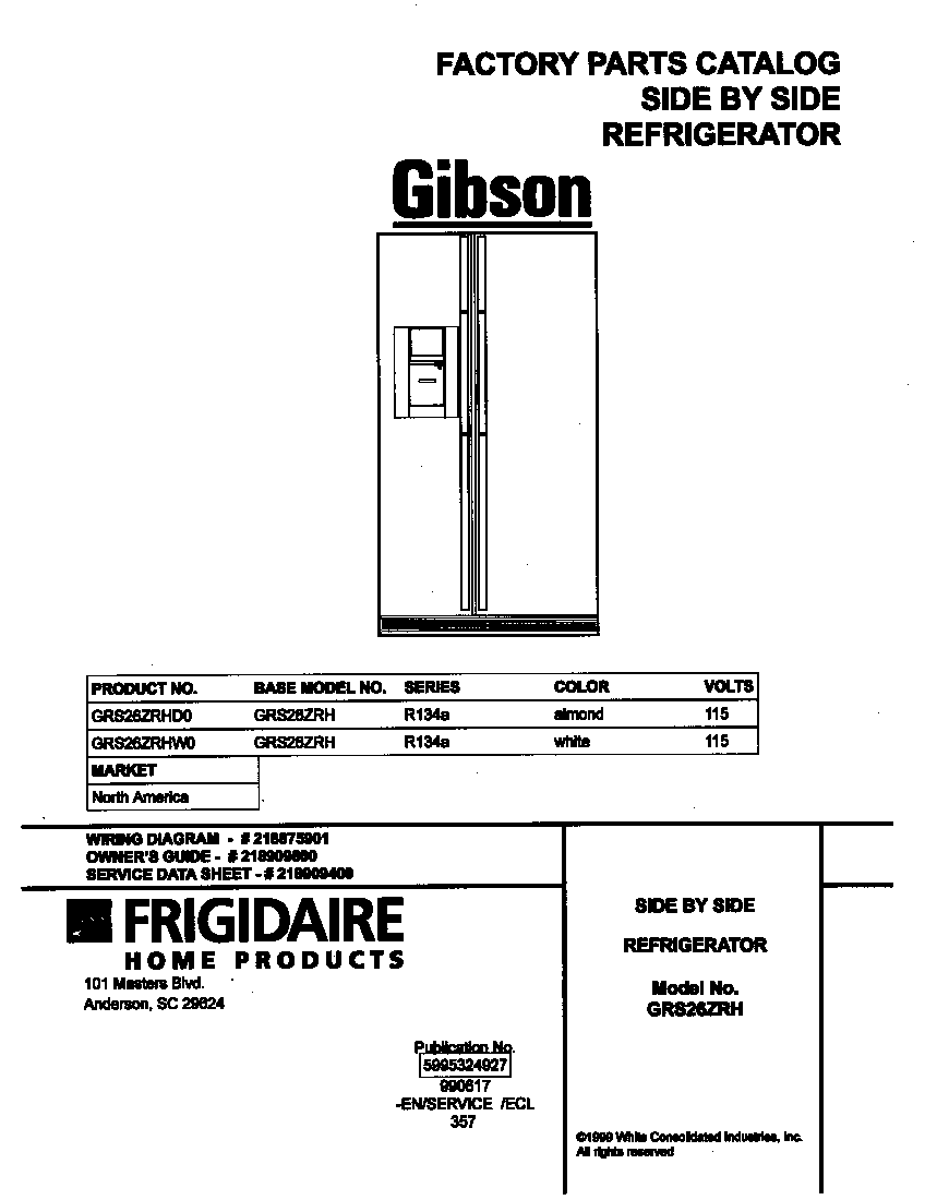 Gibson GRS26ZRHD0 cover diagram