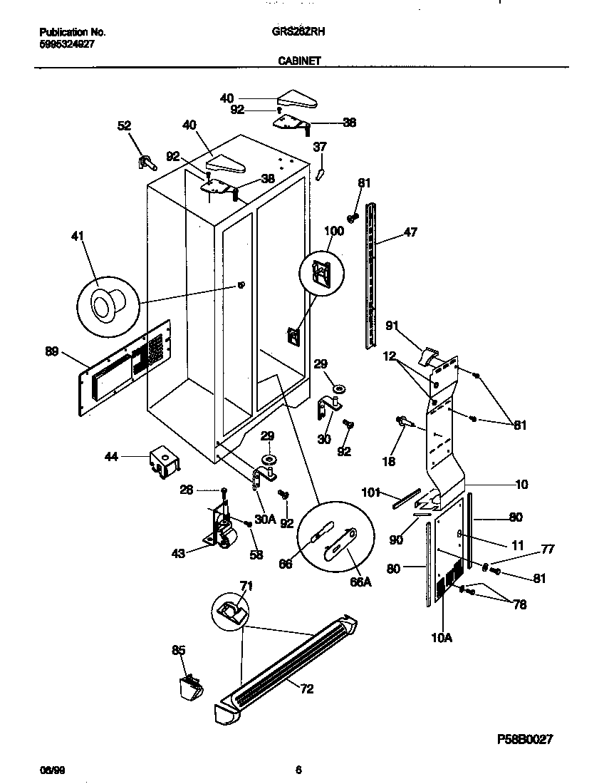 Gibson GRS26ZRHD0 cabinet diagram