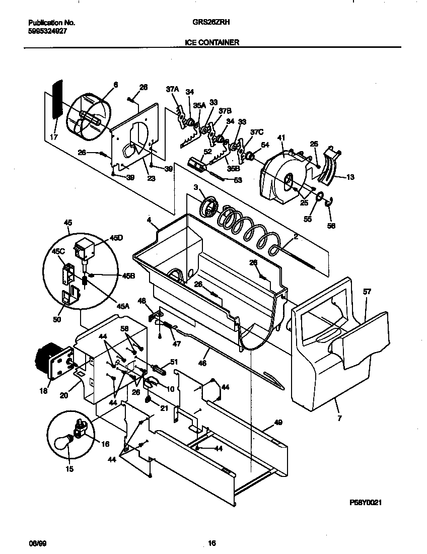 Gibson GRS26ZRHD0 ice container diagram