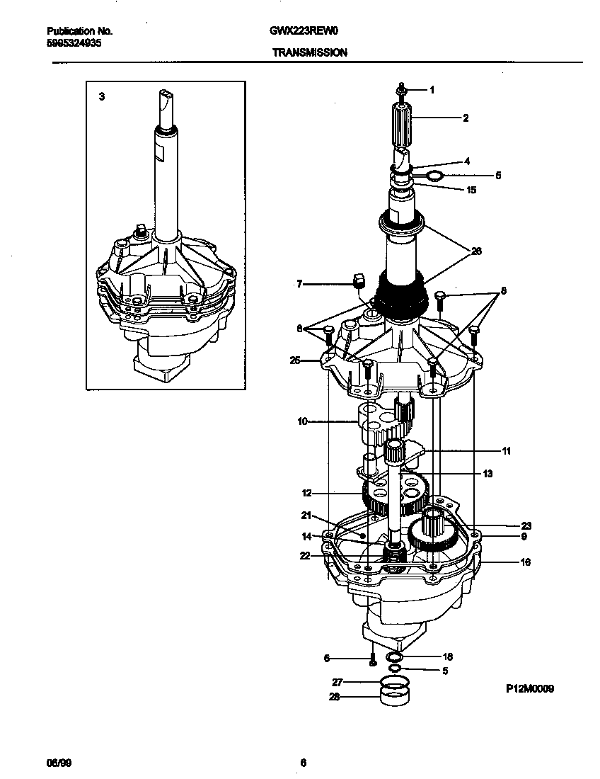 Gibson GWX223REW0 p12m0009 transmission diagram