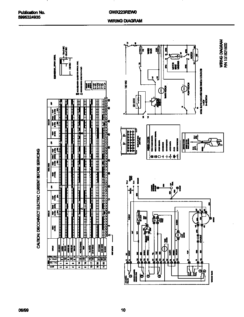 Gibson GWX223REW0 131821500 wiring diagram diagram