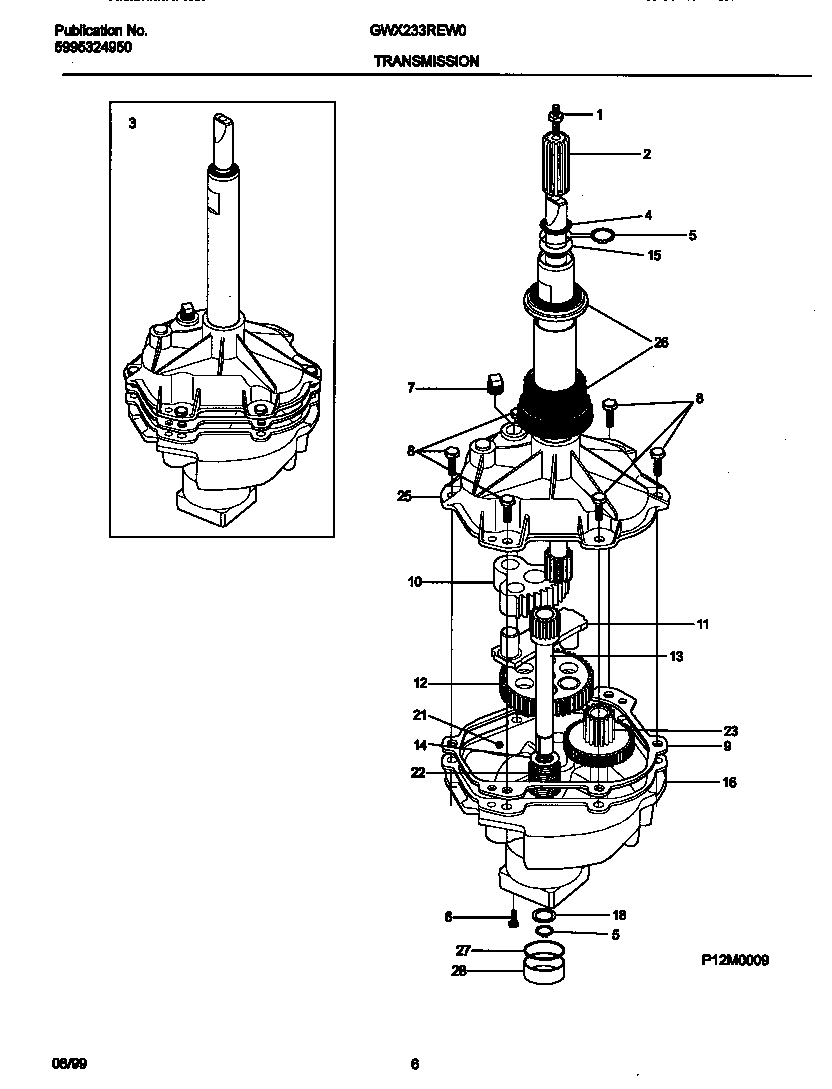 Gibson GWX233REW0 p12m0009 transmission diagram