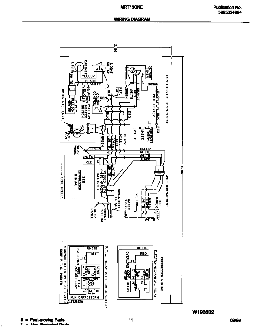 Universal/Multiflex (Frigidaire) MRT15CNEYB wiring diagram diagram