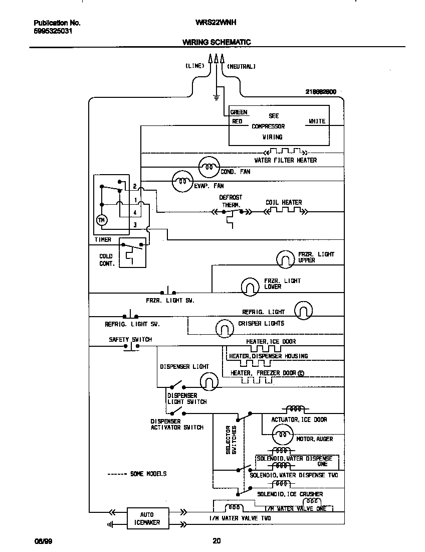 White-Westinghouse WRS22WNHD0 wiring diagram diagram