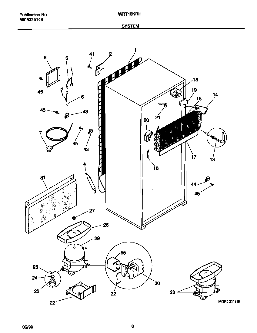 White-Westinghouse WRT16NRHD0 system diagram