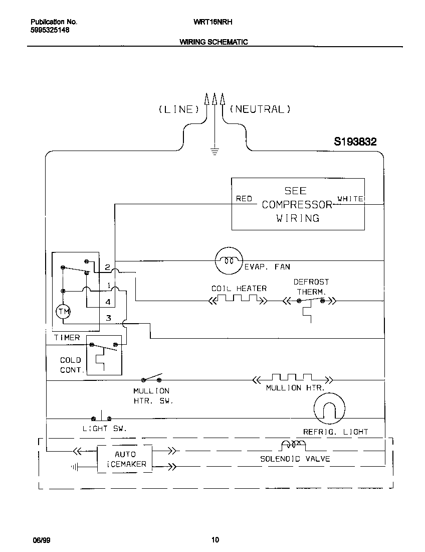 White-Westinghouse WRT16NRHD0 wiring daigram diagram