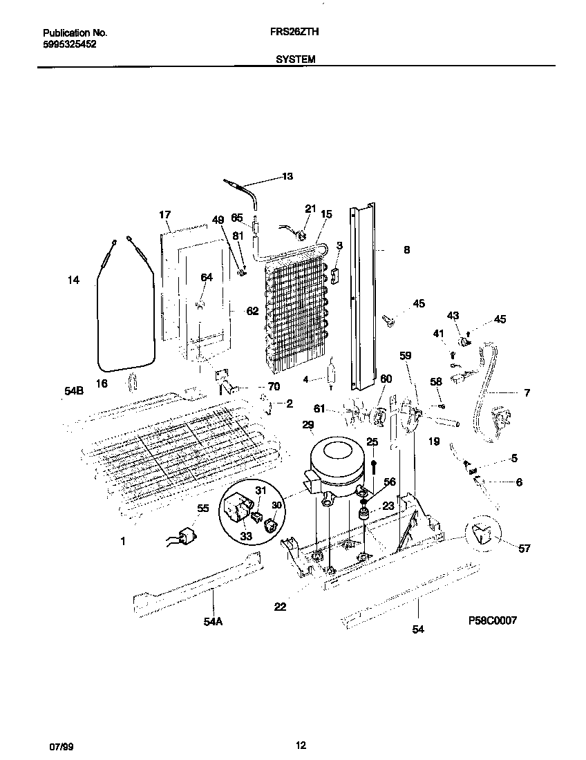 Frigidaire FRS26ZTHB1 system diagram