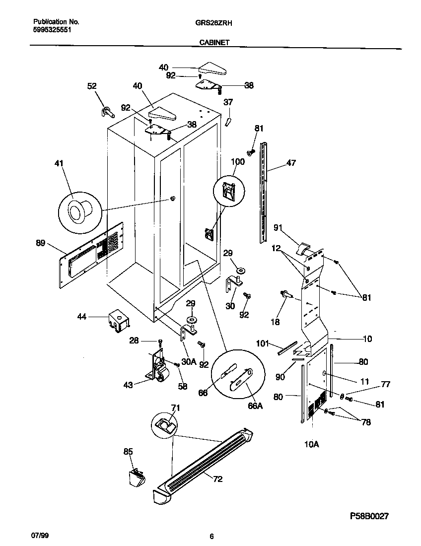 Gibson GRS26ZRHW1 cabinet diagram