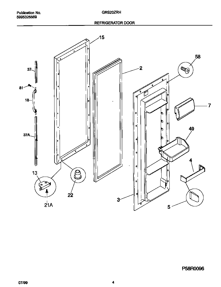 Gibson GRS20ZRHW1 refr door diagram
