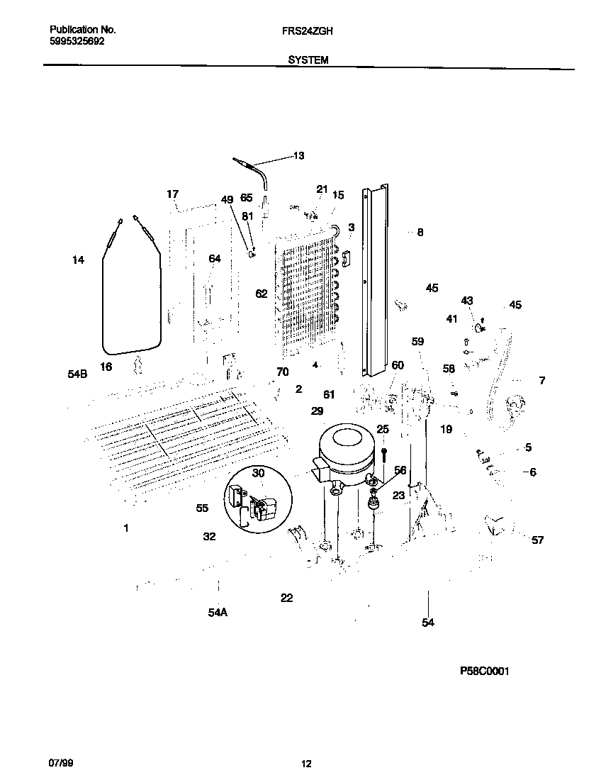 Frigidaire FRS24ZGHB2 system diagram