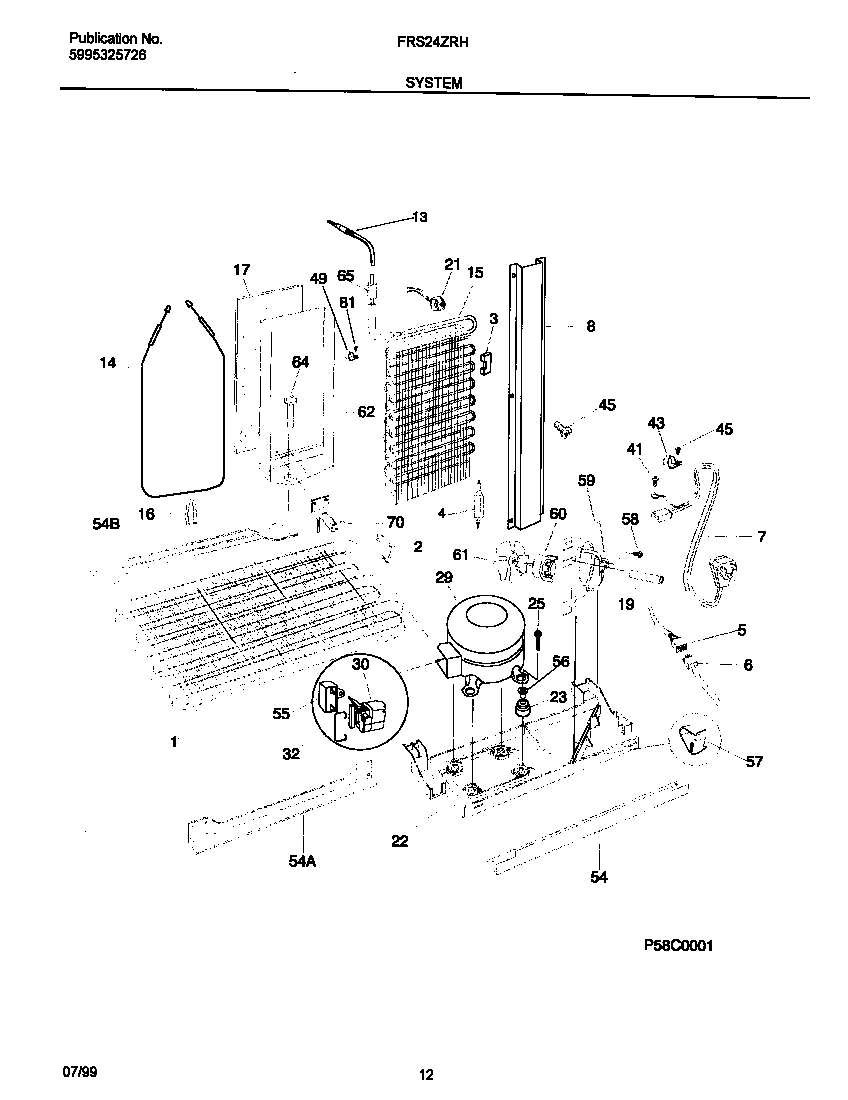 Frigidaire FRS24ZRHB2 system diagram