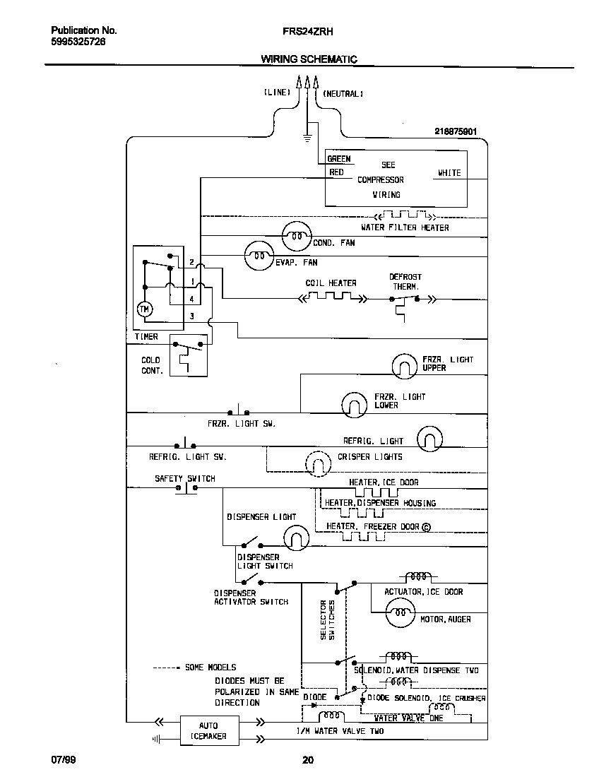 Frigidaire FRS24ZRHB2 wiring diagram diagram