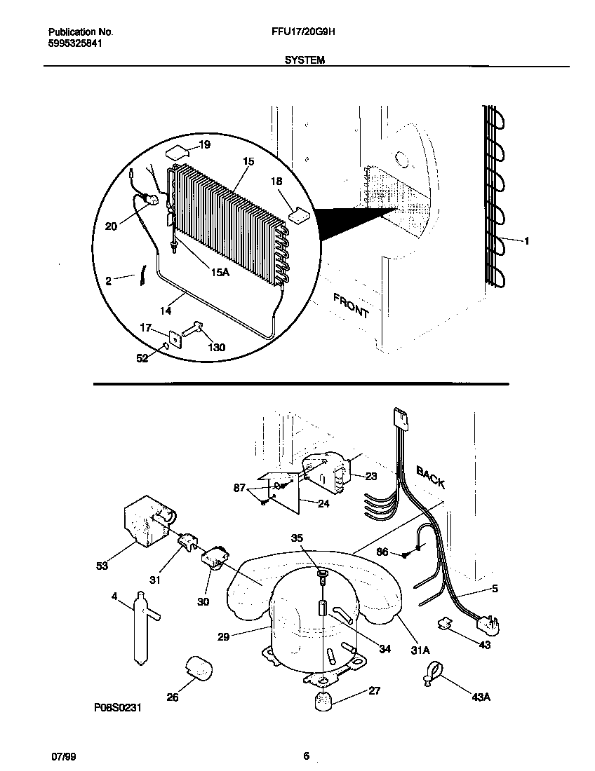 Frigidaire FFU20G9HW0 system diagram
