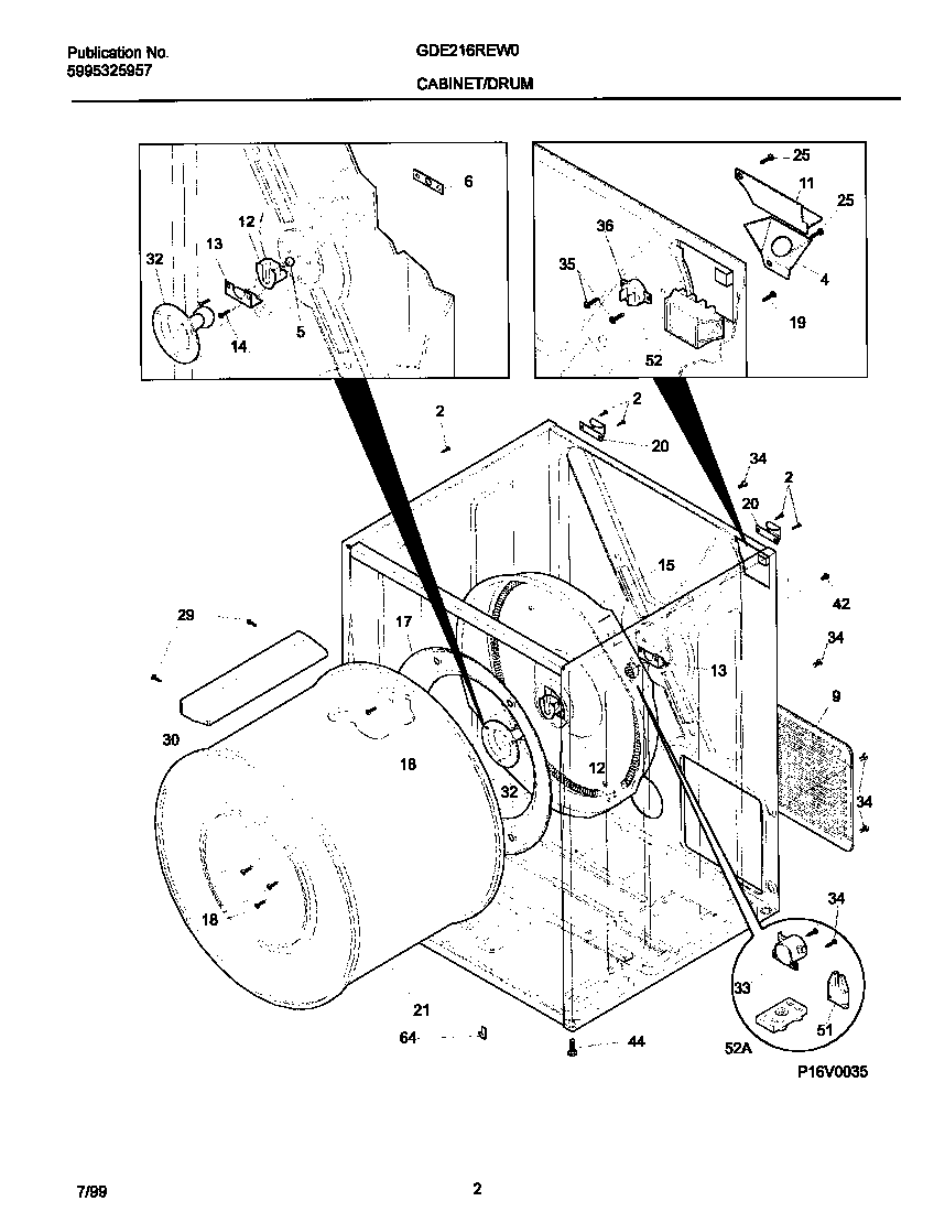 Gibson GDE216REW0 p16v0035 dry cab,heater diagram