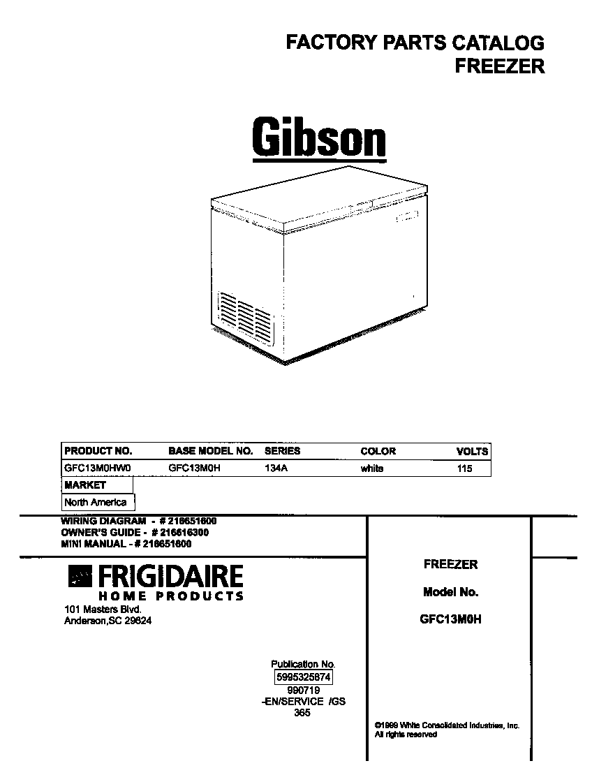 Gibson GFC13M0HW0 cover diagram