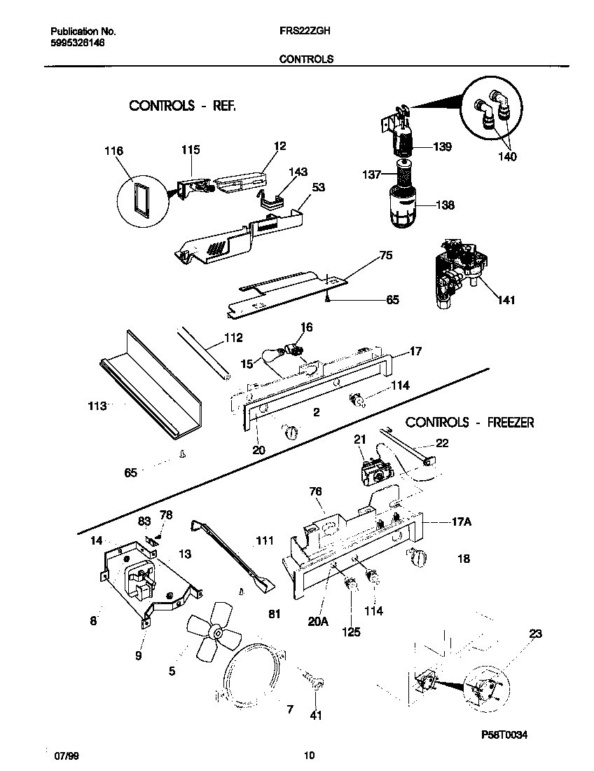 Frigidaire FRS22ZGHW1 controls diagram