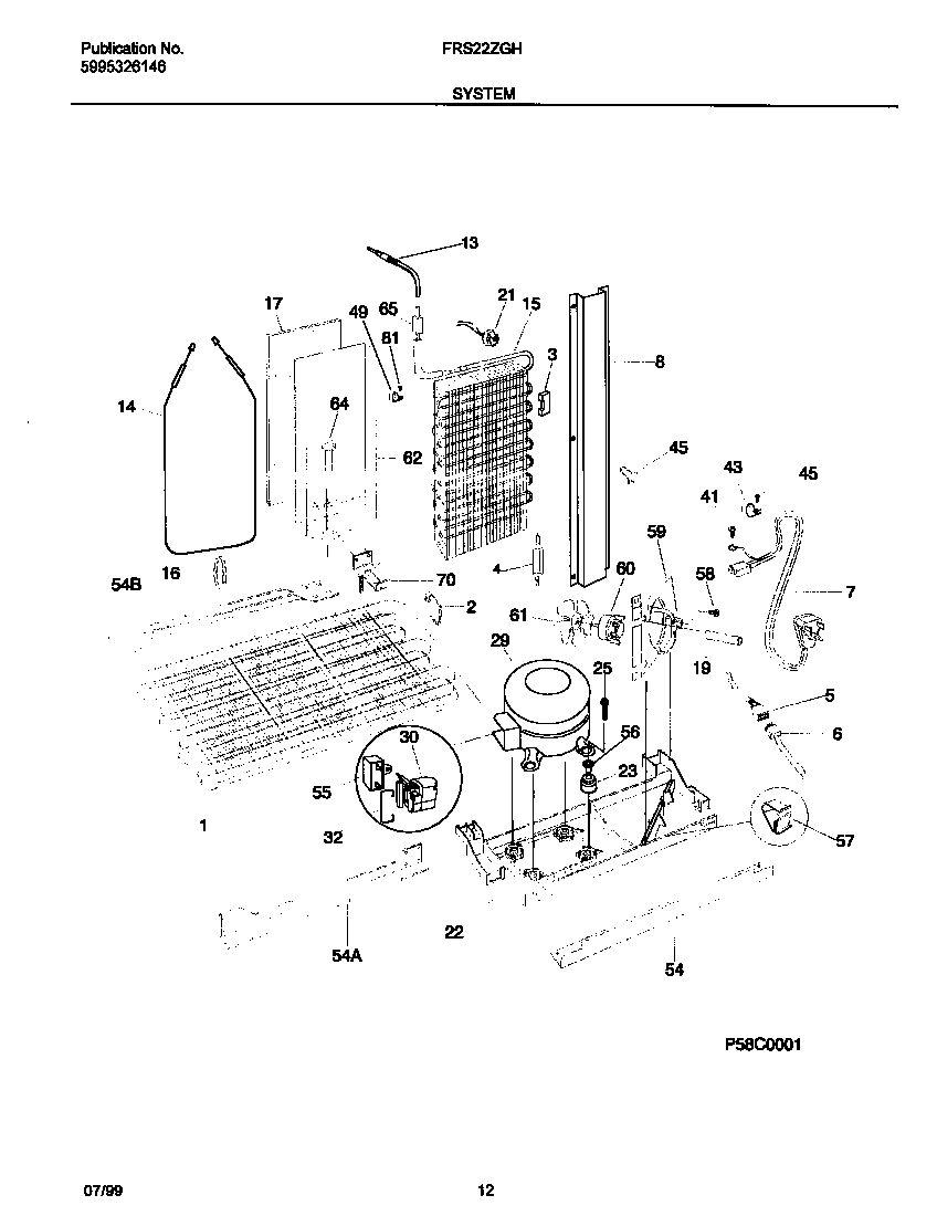 Frigidaire FRS22ZGHW1 system diagram