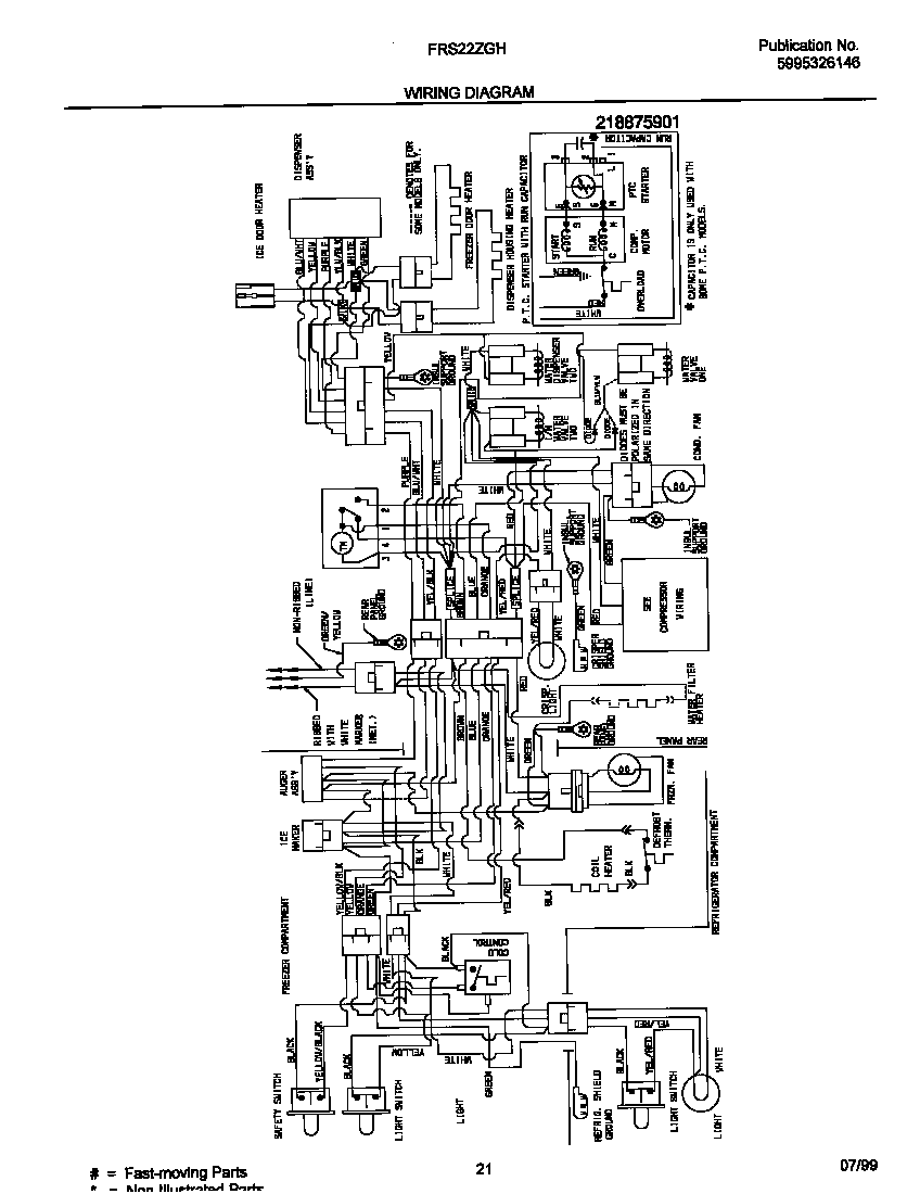 Frigidaire FRS22ZGHW1 wiring diagram diagram