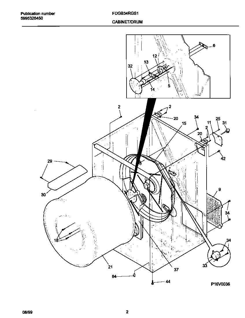 Frigidaire FDGB34RGS1 p16v0036 dry cab,heater diagram