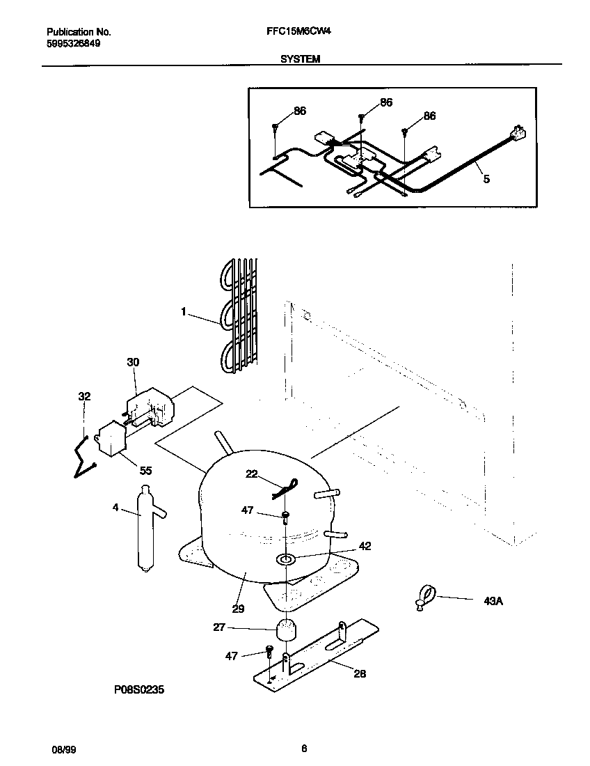Frigidaire FFC15M6CW4 system' diagram