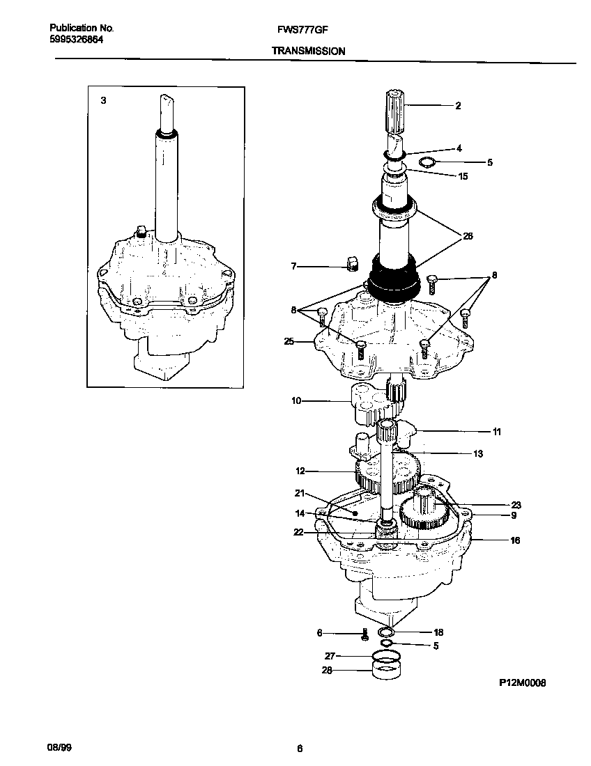 Frigidaire FWS777GFS0 transmission diagram