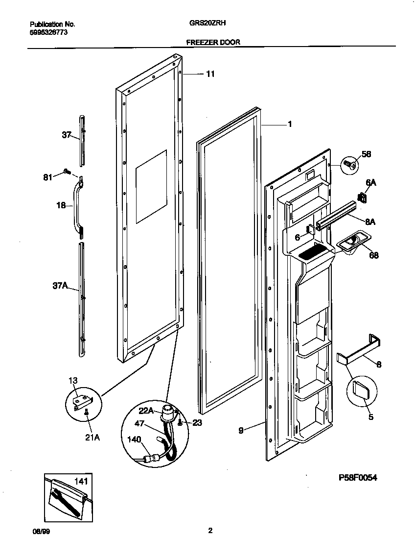 Gibson GRS20ZRHW3 frzr door diagram