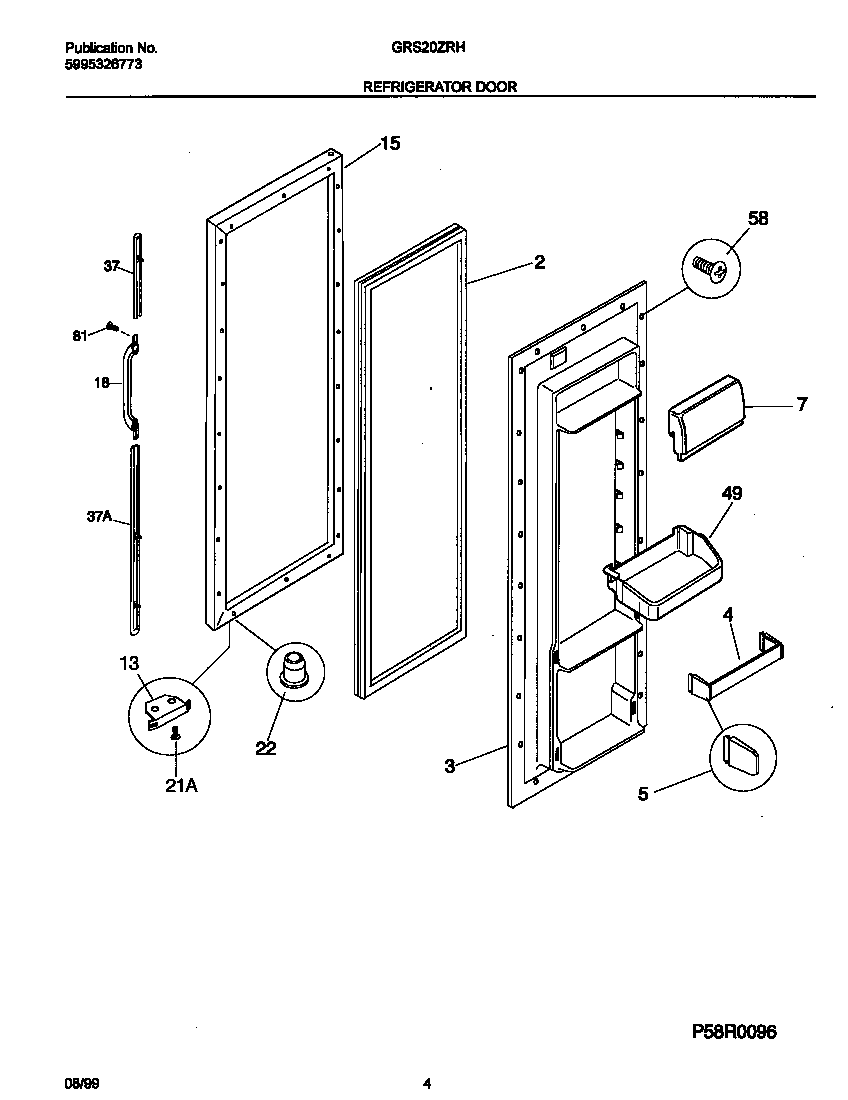 Gibson GRS20ZRHW3 refr door diagram