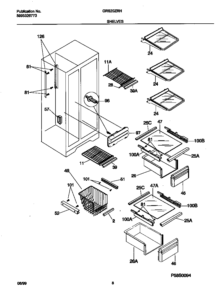 Gibson GRS20ZRHW3 shelves diagram