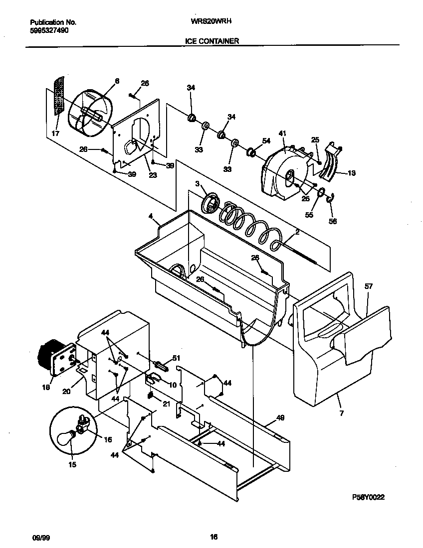 White-Westinghouse WRS20WRHD3 ice container diagram