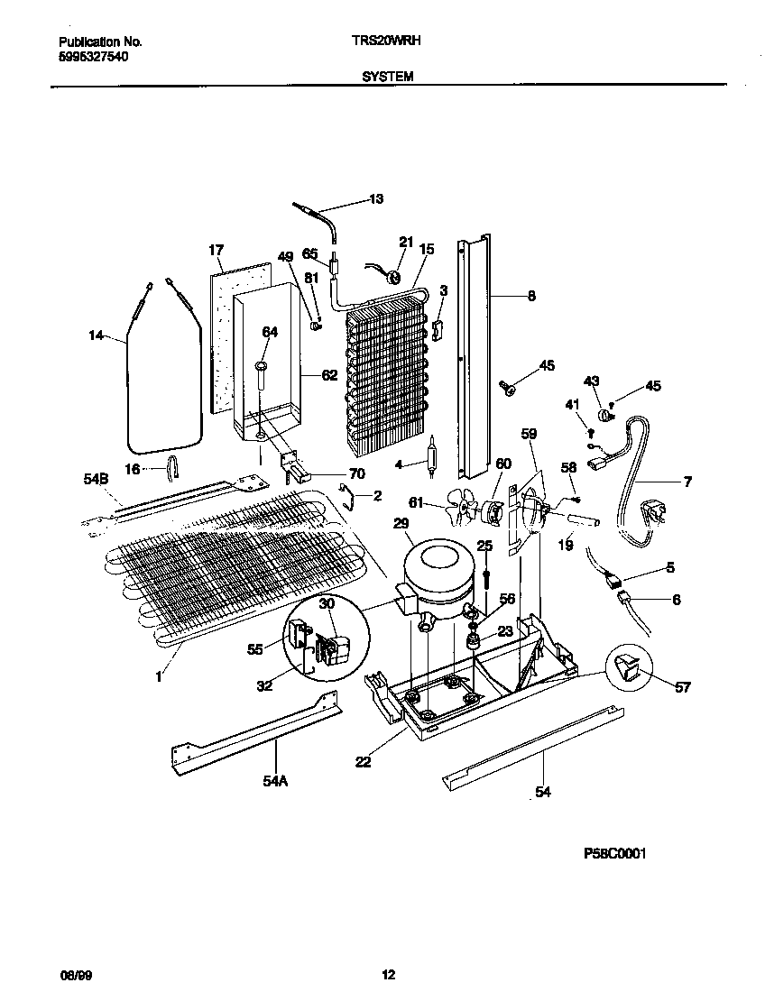 Tappan TRS20WRHW3 system diagram