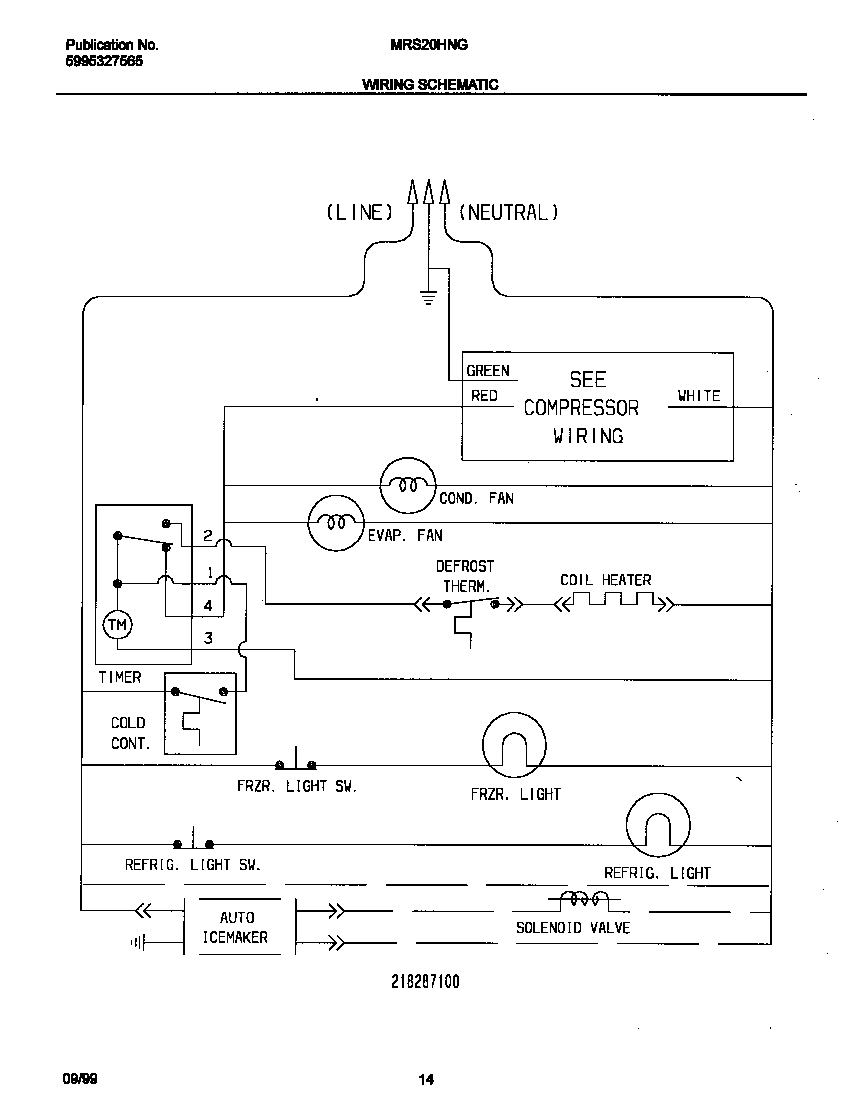 Universal/Multiflex (Frigidaire) MRS20HNGD1 wiring diagram diagram