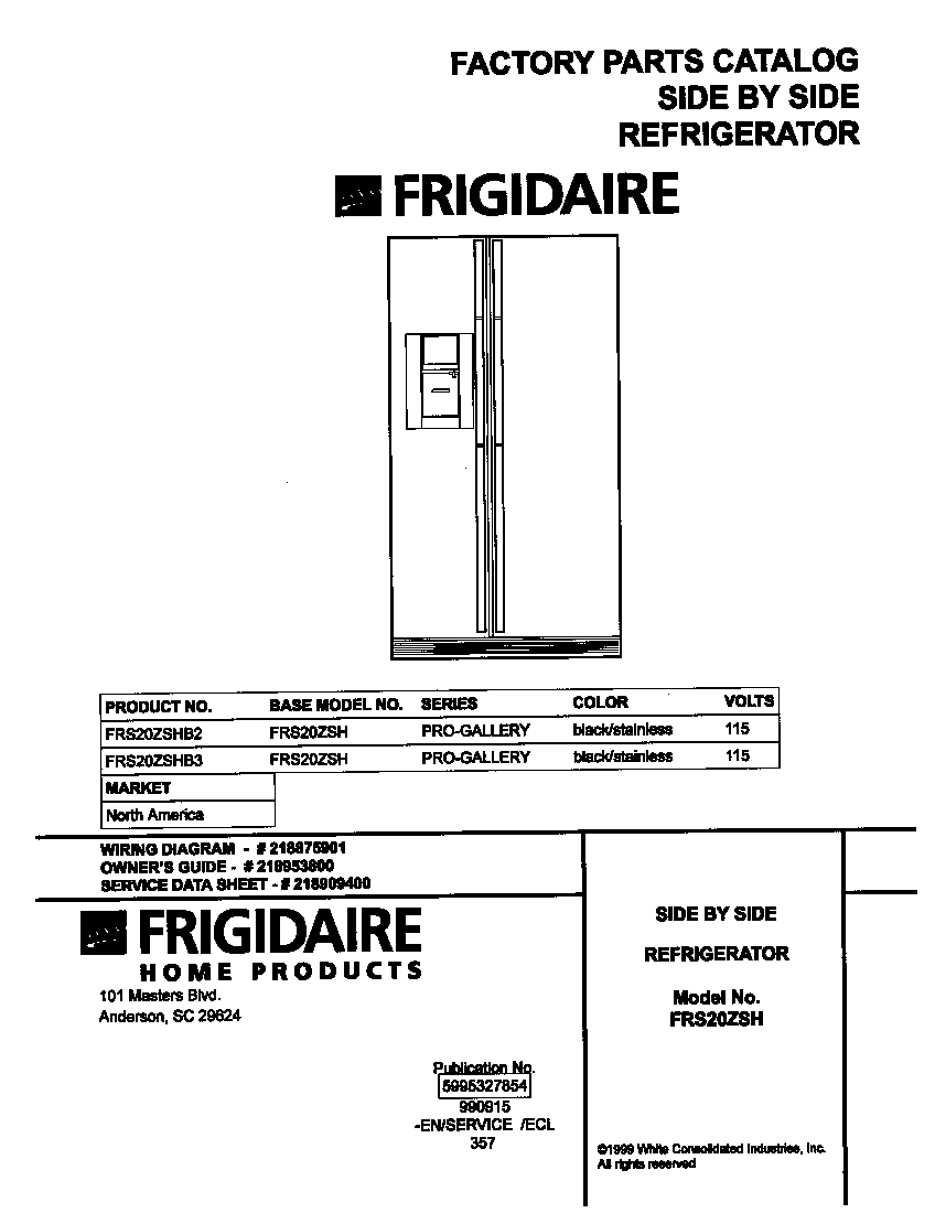 Frigidaire FRS20ZSHB3 cover diagram