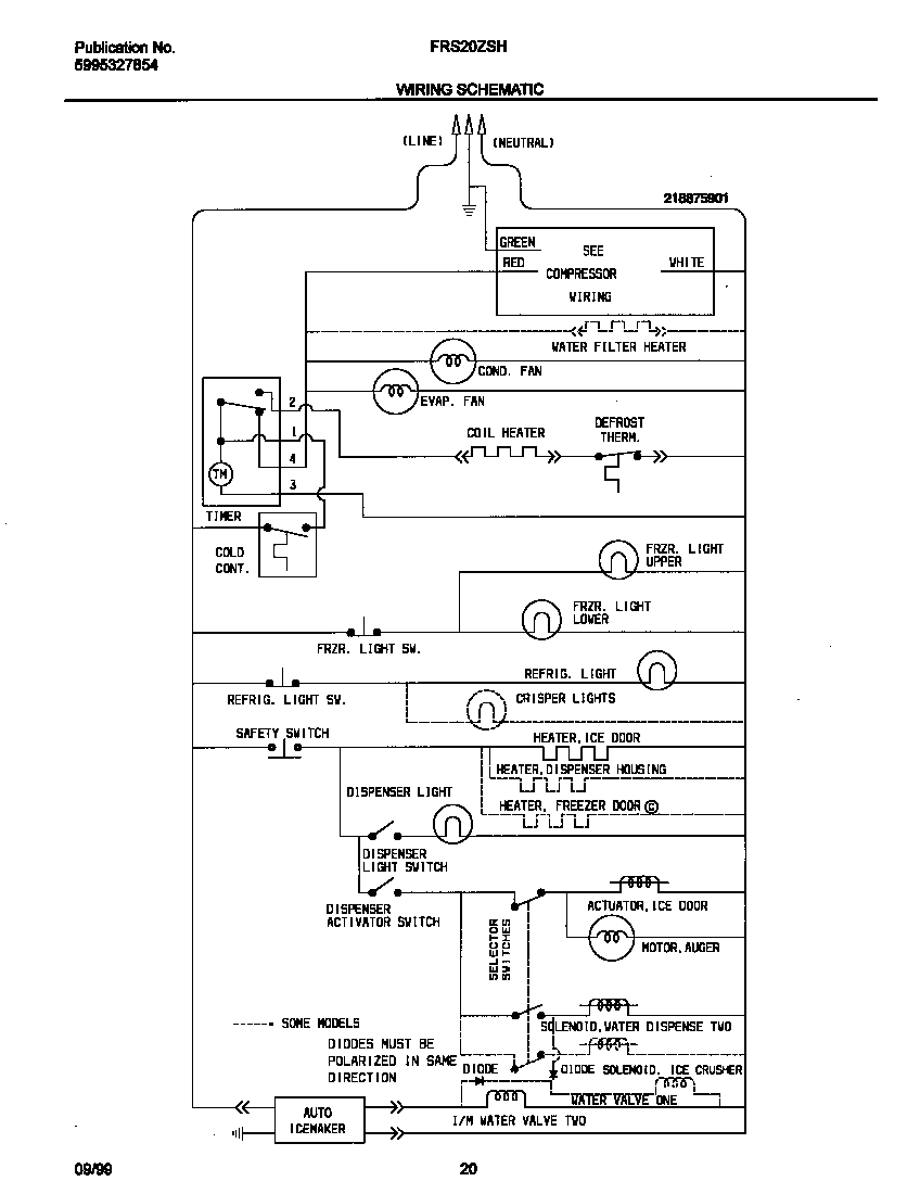 Frigidaire FRS20ZSHB3 wiring diagram diagram