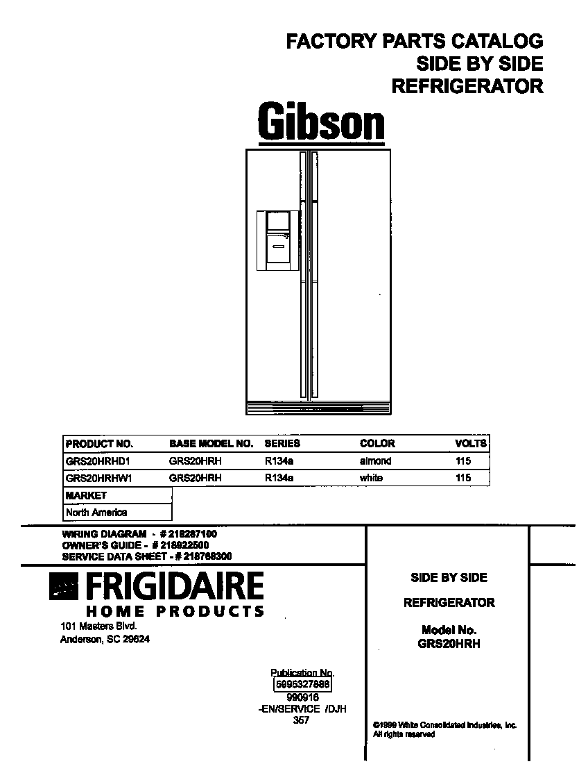 Gibson GRS20HRHW1 cover diagram
