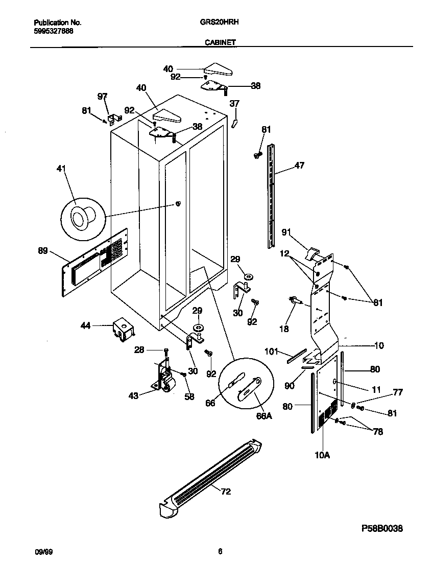 Gibson GRS20HRHW1 cabinet diagram