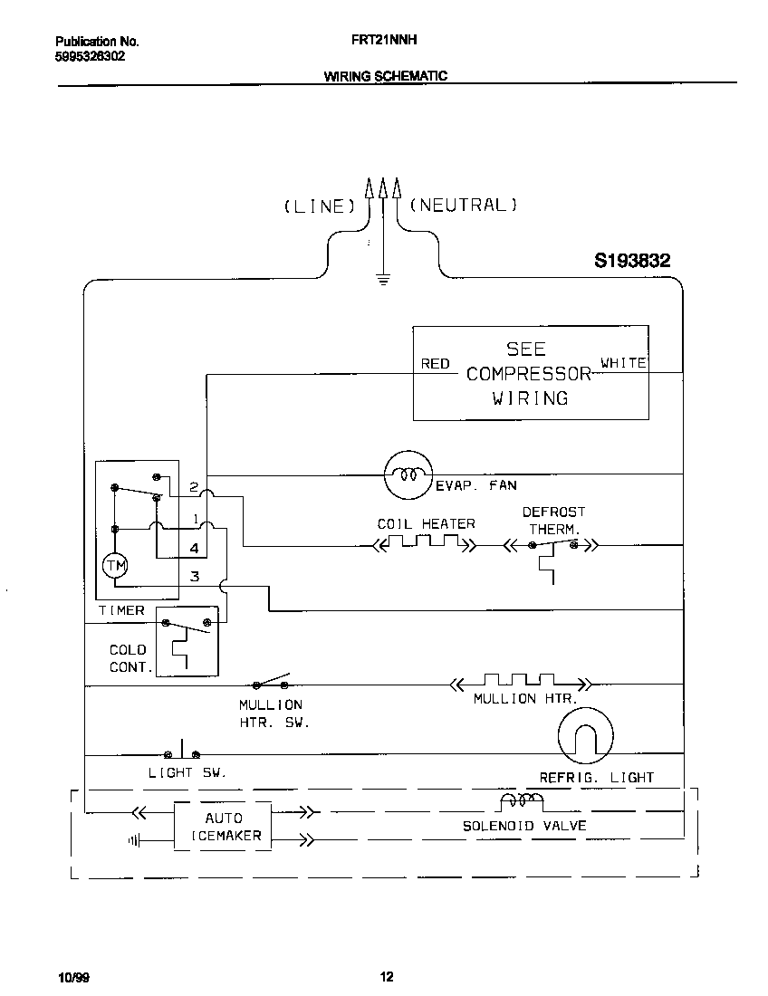 Frigidaire FRT21NNHB1 wiring diagram diagram