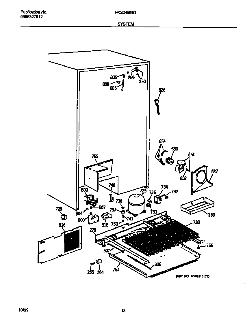 Frigidaire FRS24BGGB2 system diagram