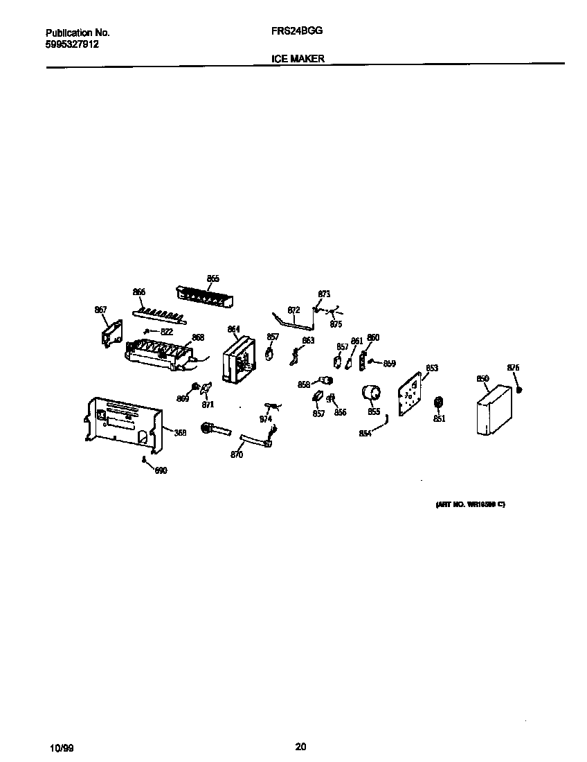 Frigidaire FRS24BGGB2 icemaker diagram