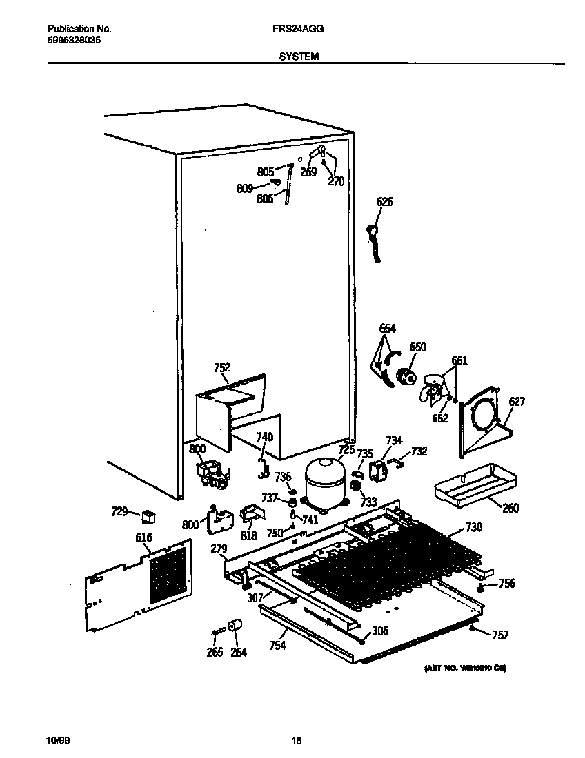 Frigidaire FRS24AGGB4 system diagram